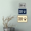 Classic Framed Trash Chute Sign (Black) - Small