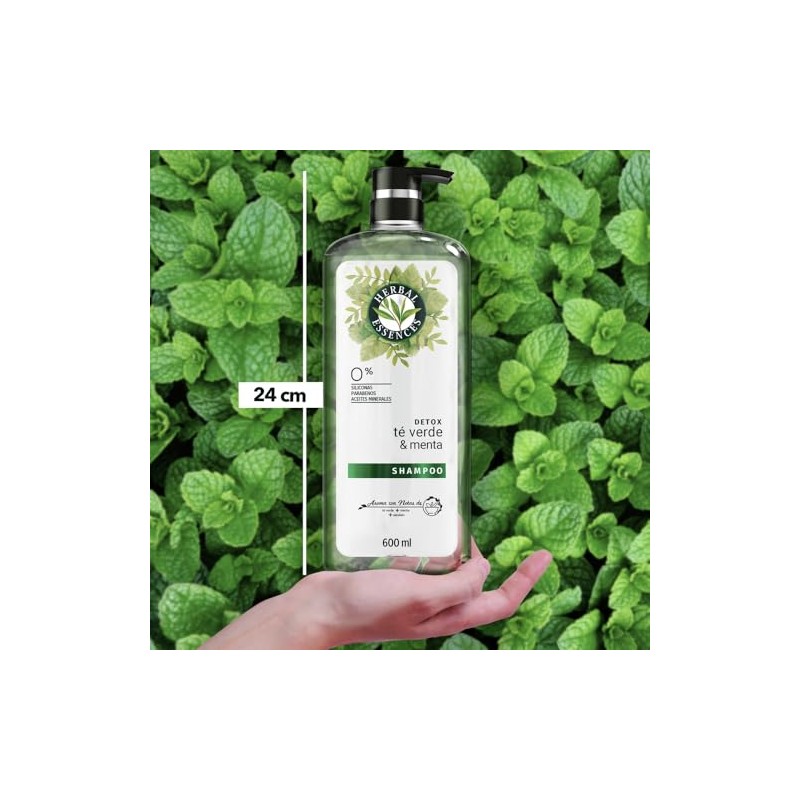 Herbal Essences Shampoo Detox Té Verde & Menta 600 ml