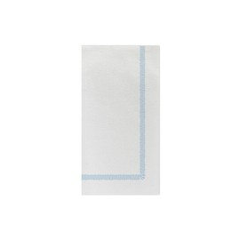 Vietri Papersoft Fringe Light Blue Guest Towels Pack/20-7.75" x 4.5" Spunlace Disposable Napkins