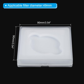 PATIKIL 49mm Lens Filter Case, 3pcs Camera Filter Case Portable Lens Filter Box Water Resistant Dustproof Plastic for Photography Filter Storage