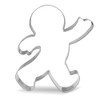 4.2 inch Christmas Waving Gingerbread Man Cookie Cutter - Stainless