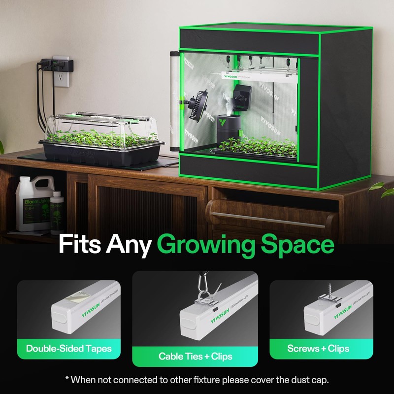 VIVOSUN T5 Grow Lights for Indoor Plants, 5000K Full Spectrum