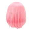 Unbranded Short Pink Bob Wig Headgear Fluffy Short Straight Bob