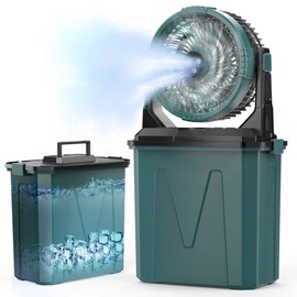 iYeHo Portable Misting Fan with Rechargeable Battery,4-Speed Adjustable,9L Water Tank,20000mAh USB Charging,Quiet Operation, Ideal for Outdoor,Camping,Fishing,Travel,and Home Use