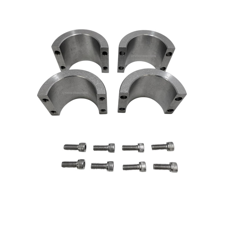 UTVDistribution Steel Tube Clamp 1-3/4" Clam Shell Roll Cage Adapter