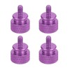 sourcing map 4Pcs #6-32 UNC Aluminum Thumb Screws, 12x16mm(ODxH) Computer
