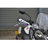 Motorcycle hand guards with LED daytime running light, wind deflector