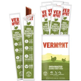 Vermont Smoke & Cure Meat Sticks - Oven Roasted Turkey - Protein Snacks, No Antibiotics or Added Hormones, Hiking Snacks- 1 oz, 24-Pack