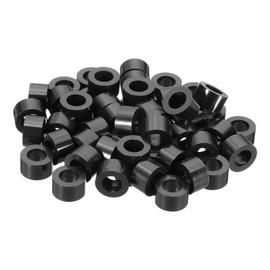 PATIKIL Pack of 50 M8 ABS Spacers 5/16" ID x 9/16" OD x 5/16" L Plastic Round Spacer Washers Black Spacer Nut Untoothed for M8 or 5/16" Screws