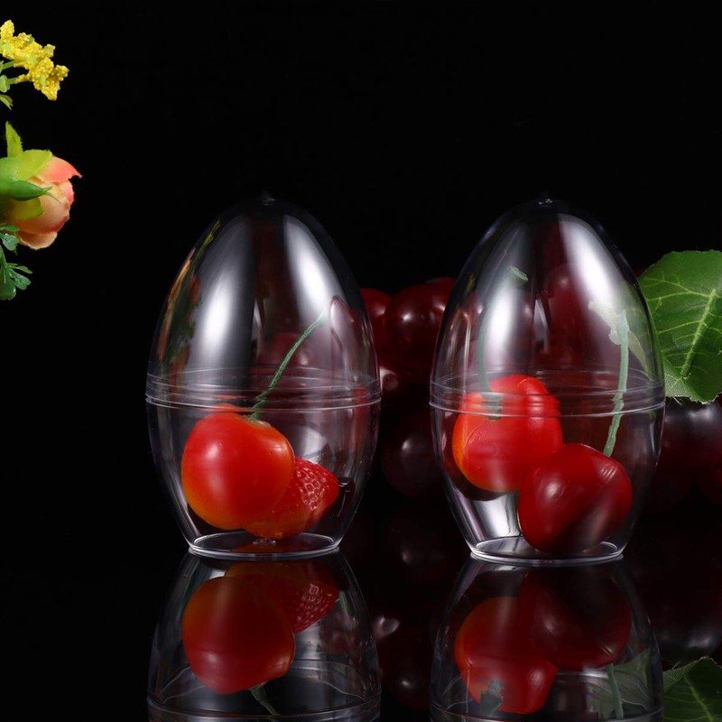 Ipetboom Clear Easter Eggs: 8pcs Clear Plastic Eggs Fillable, Candy