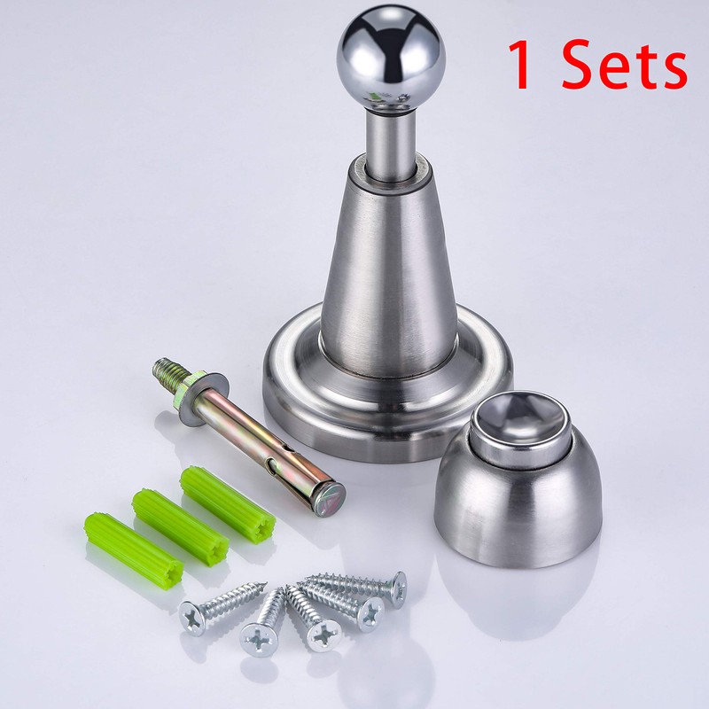 Soft-Catch Magnetic Door Holder Magnetic Doorstops Stainless Steel Wall Mount