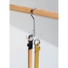 mDesign Set of 2 Closet Organisers with Four Hooks -