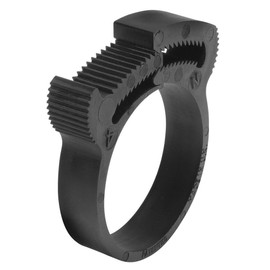 Ajile QHC107x20-FBA Double Gripping Plastic Hose Clamps Black Pipe Clamp for Cables, Pipes, Hoses and Pipes Diameter 7.9 to 9.2-20 Pieces