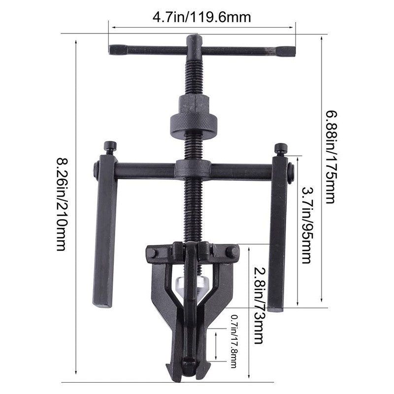 JoyTube 3 Jaw Pilot Inner Bearing Pullers Set Bushing Gear