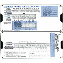Asphalt Paving Job Calculator Slide Rule