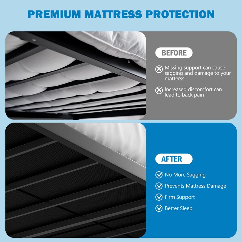 Sellmazon Bunkie Board Full Size (54x75''), Heavy Duty10mm Bed Boards