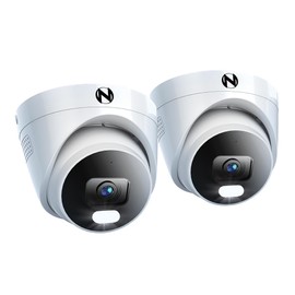Night Owl Wired IP 4MP Deterrence Dome Camera with 2-Way Audio - 2 Pack - White