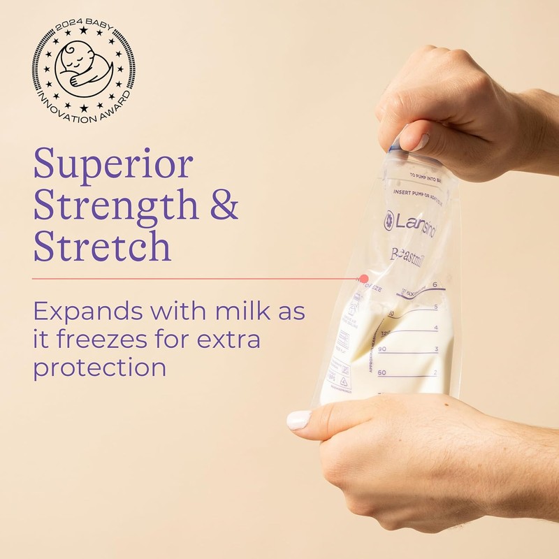 Lansinoh Breastmilk Storage Bags, 200 Count Value Pack, Easy to