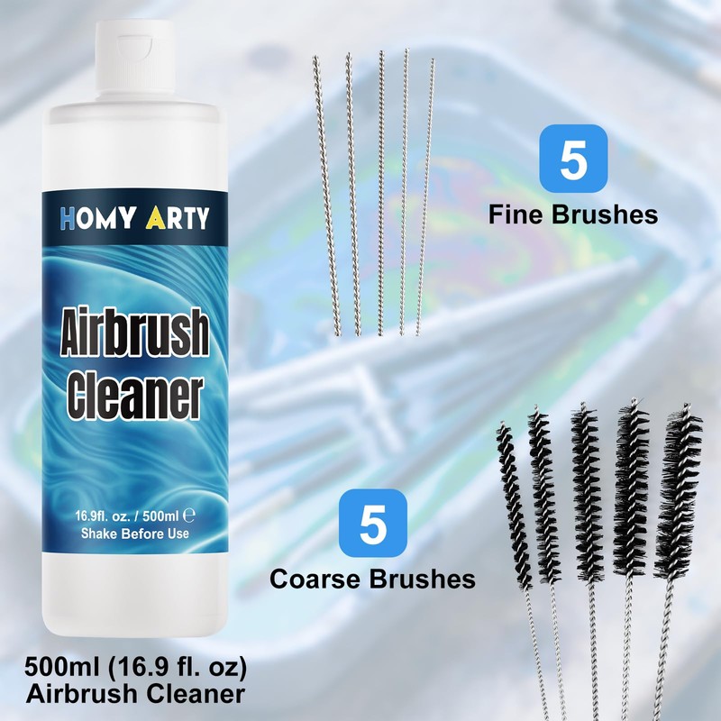HOMY ARTY Airbrush Paint - 42 Colors with 6 Thinner
