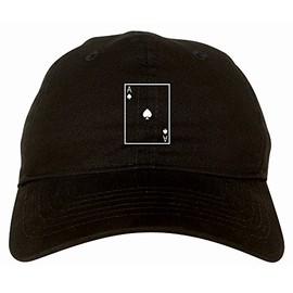 Ace of Spades 6 Panel Dad Hat Cap Black