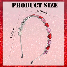 hhdatc Valentines Day Heart Head Boppers Headbands for Party Props Holiday Wedding Birthday Costume Accessory for teens & Adults Only