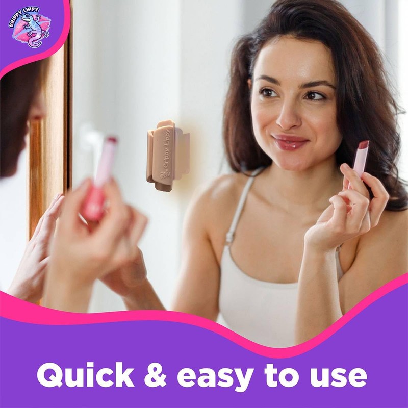 Grippy Lippy Lip Balm Holder - 2 Pack Durable Silicone
