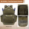 BLISSWILL Tool Bag Backpack for men,Heavy Duty Tool Backpack Bag