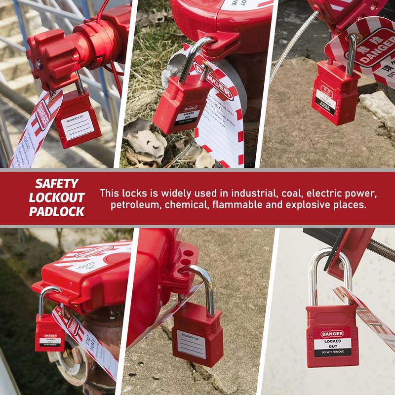 Lockout Tagout Locks - 5 Pack Blue Locks, Keyed Alike