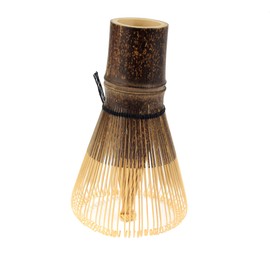 BambooMN Japanese Matcha Whisk Chasen - Traditional Handcurled 100 Tate Matcha Utensil - Black - 1 Piece