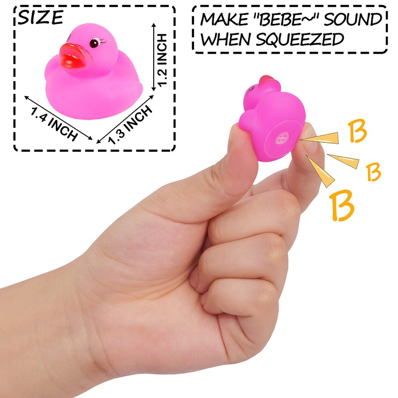 Maliweg 54-Pack Mini Ducks, Mini Colorful Rubber Duckies Bath Toy