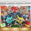 Sensfun 7x5ft Rock and Roll Guitar Backdrop Rock Star Party