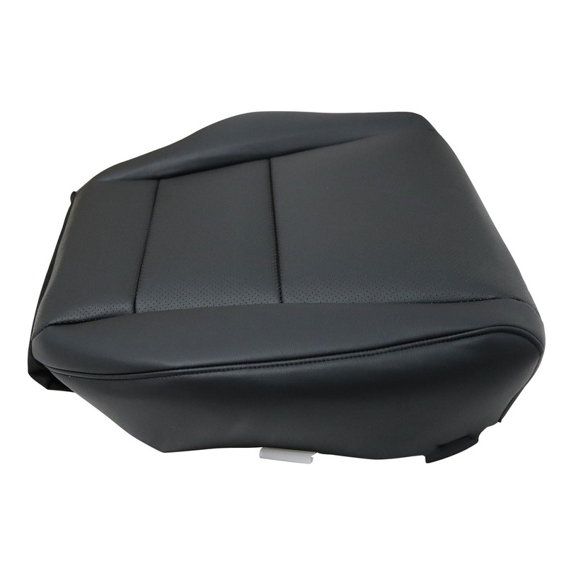 NLQR Passenger Bottom Perforated Microfiber Leather Seat Cover Black Compatible
