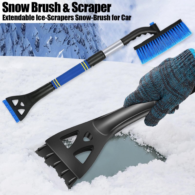 Axinyijia 3-in-1 Ice Scraper Car Snow Brush, Ice Scraper Car