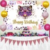JOYMEMO Cheetah Birthday Decoration Girls - Including Leopard Print Pennant