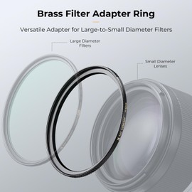 K&F Concept Step Up Ring Filter Adapter Ring 67 mm - 82 mm, Lens Adapter Ring for Filters Made of CNC Machined Brass