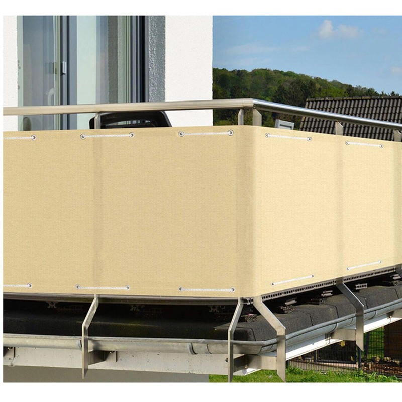 Balcony Privacy Screen, No Drilling, Grey Balcony Border, Privacy Screen,