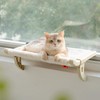 MEWOOFUN Window Sill Perch for Indoor Cats, One-Step Sliding Clamping