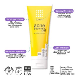 Touch Benzoyl Peroxide 2.5% Tratamiento Contra Acné En Gel
