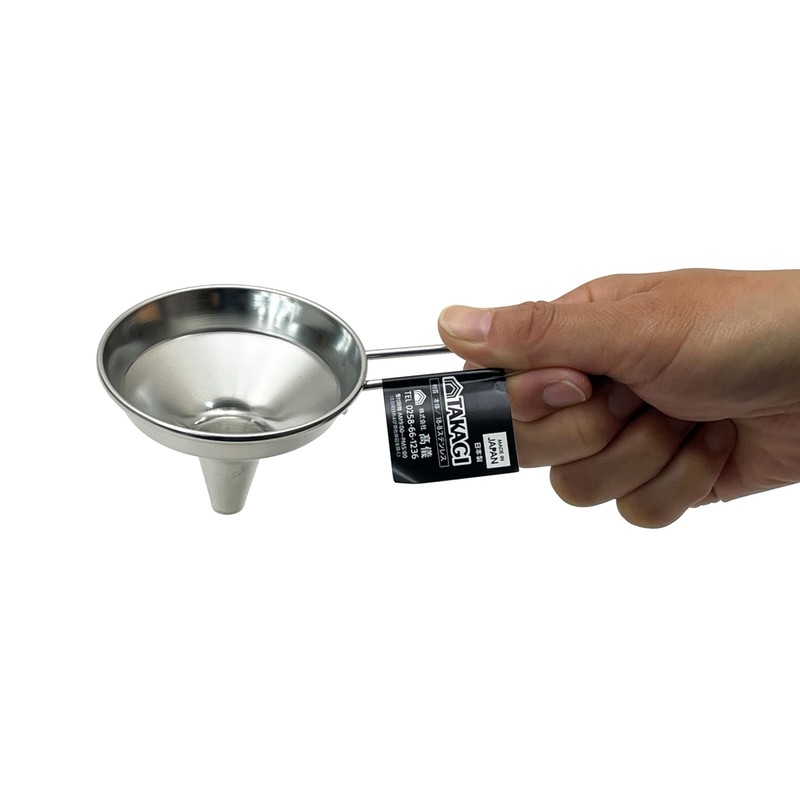 Takagi 18-8 Stainless Steel Funnel with Handle, 2.95 inches (7.5