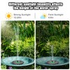 Yzert Solar Fountain for Bird Bath Green Flower White Lights,