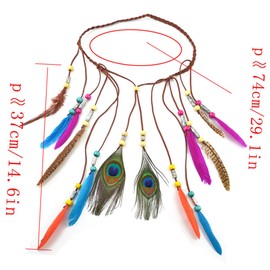 Vaguelly Fashion Bohemian Headband for Women Handmade Ethnic Style Hair Accessory Comfortable Lightweight for Parties Eye Catching Design Easy to Wear