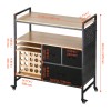 Rolling Craft Cart Storage Table with 20 Storage Bins &