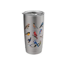 Blue Jay Cardinal Robin Bluebird Bird Birdwatching Birding Stainless Steel Insulated Tumbler
