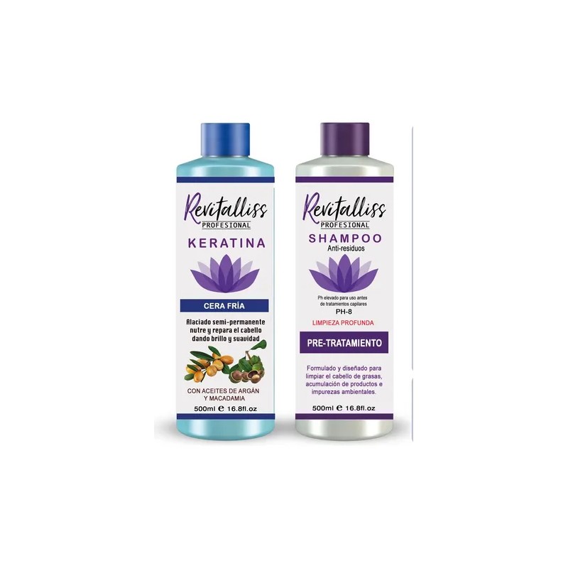 Keratina Brasileña Alaciante Permanente Kit 500ml