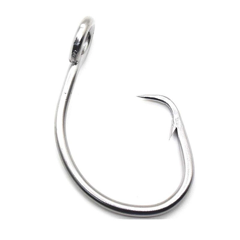 11/0-16/0 Big Game White Forged Offset Circle Hooks Shark &