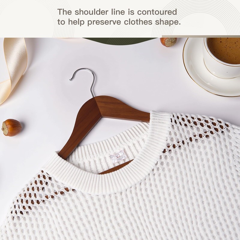 Ulimart Wooden Hangers 30 Pack,Heavy Duty Solid Wooden Clothes Hangers