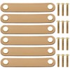 Pack of 6 Furniture Leather Handles, Drawer Leather Handle, Decorative