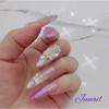 ⭐️ Pink satin handmade nail tips ✨ - Short C