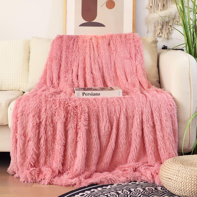 Tuddrom Decorative Extra Soft Faux Fur Blanket Queen Size 80"