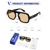 VANLINKER Retro Square Aviator Sunglasses for Women Men 70s Vintage